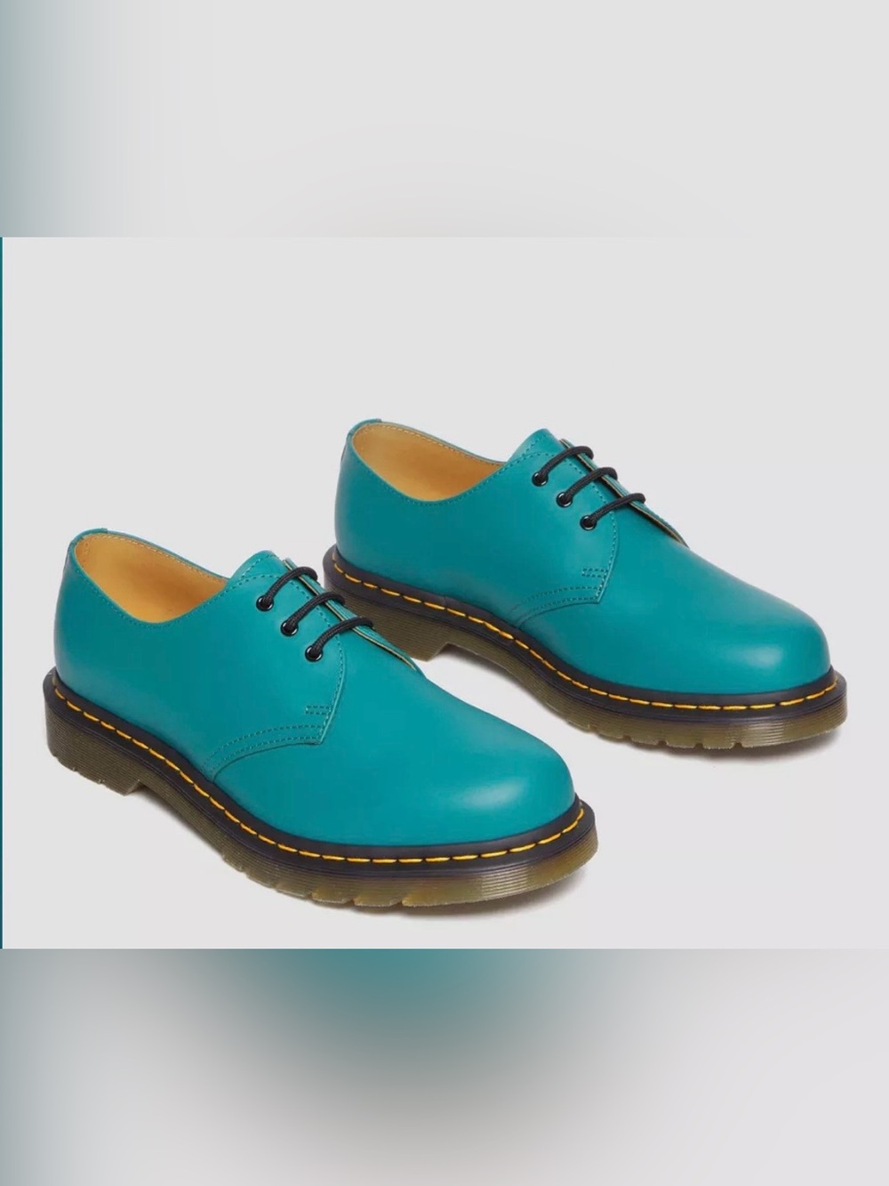 Like new Dr. Martens Teal Leather Derby Shoes - Classic Unisex shoes